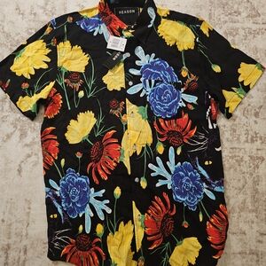 Reason Men's Vibrant Floral Button Down Shirt